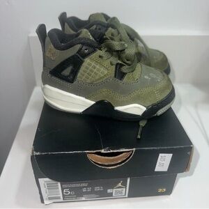 Jordan Kids Olive and Black Sneakers